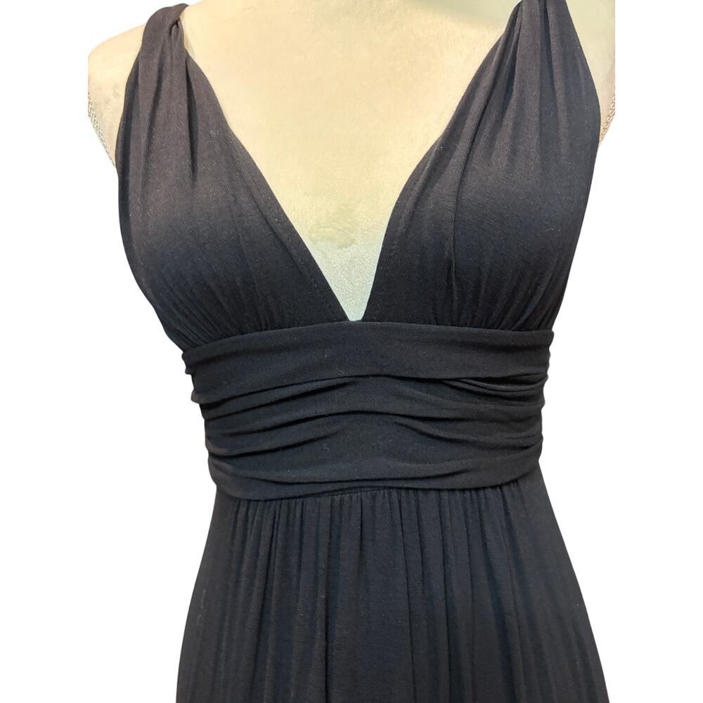 Black V-Neck Sleeveless Maxi Dress Size XS - Picture 2 of 15